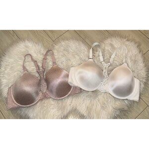 2 Maidenform 07112 One Fab Fit Extra Coverage Racerback Bras Lined UW Womens 38C